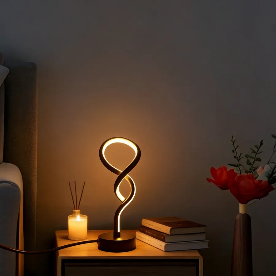 A Creative Modern Gourd Table Lamp, Offering USB Three - Color Dimming to Create Diverse Atmospheres. Perfect for Bedrooms