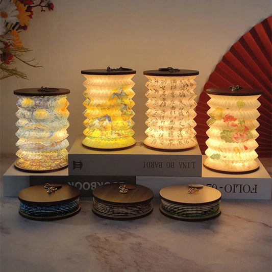 Foldable Table Lamp Touch Dimmable LED Portable Lantern Light USB Rechargeable Tent Read Bedroom Bedside Lantern Night Light