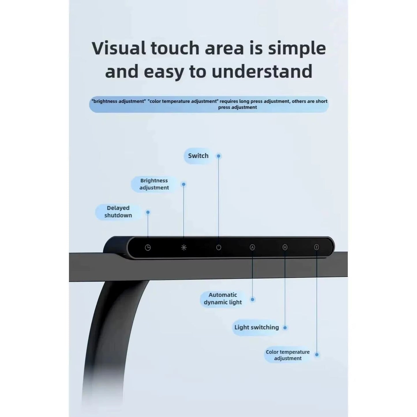 Touch Remote Control Dimmable LED Desk Lamp Intelligently Controlled Eye Protection for Reading Student Dormitory Bedroom