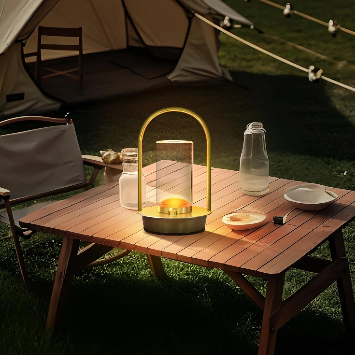 Retro Handheld Touch Three Color Table Lamp and Home Decoration Lighting, Used for Bedroom and Study Lighting
