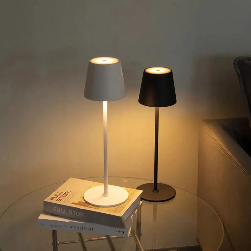 Retro LED Lamp Touch Three-Color Temperature USB Rechargeable Decorative Table Lamp for Bar Restaurant Bedroom Living R