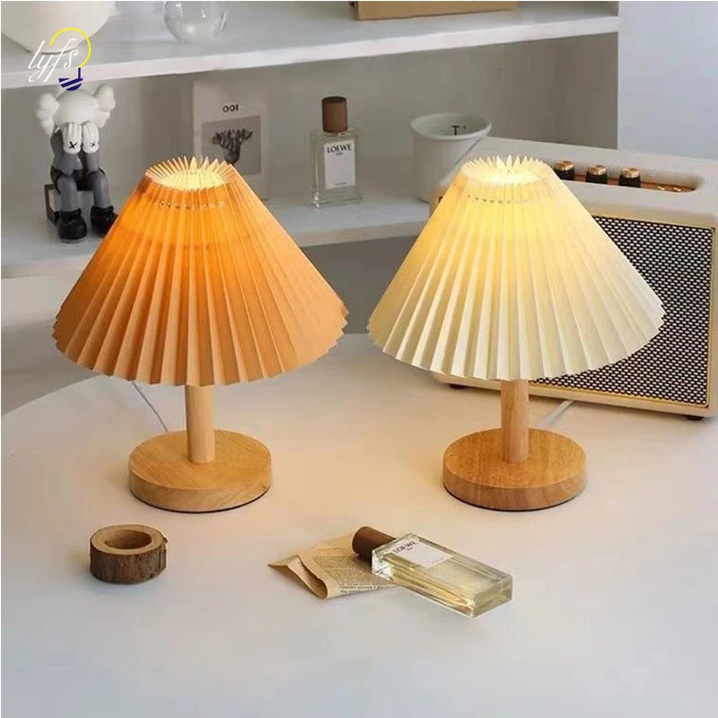 Nordic LED Desk Lamp USB Plug Interior Lighting Bedroom Bedside Night Light Retro Bar Cafe Desktop Decoration Table Lamps