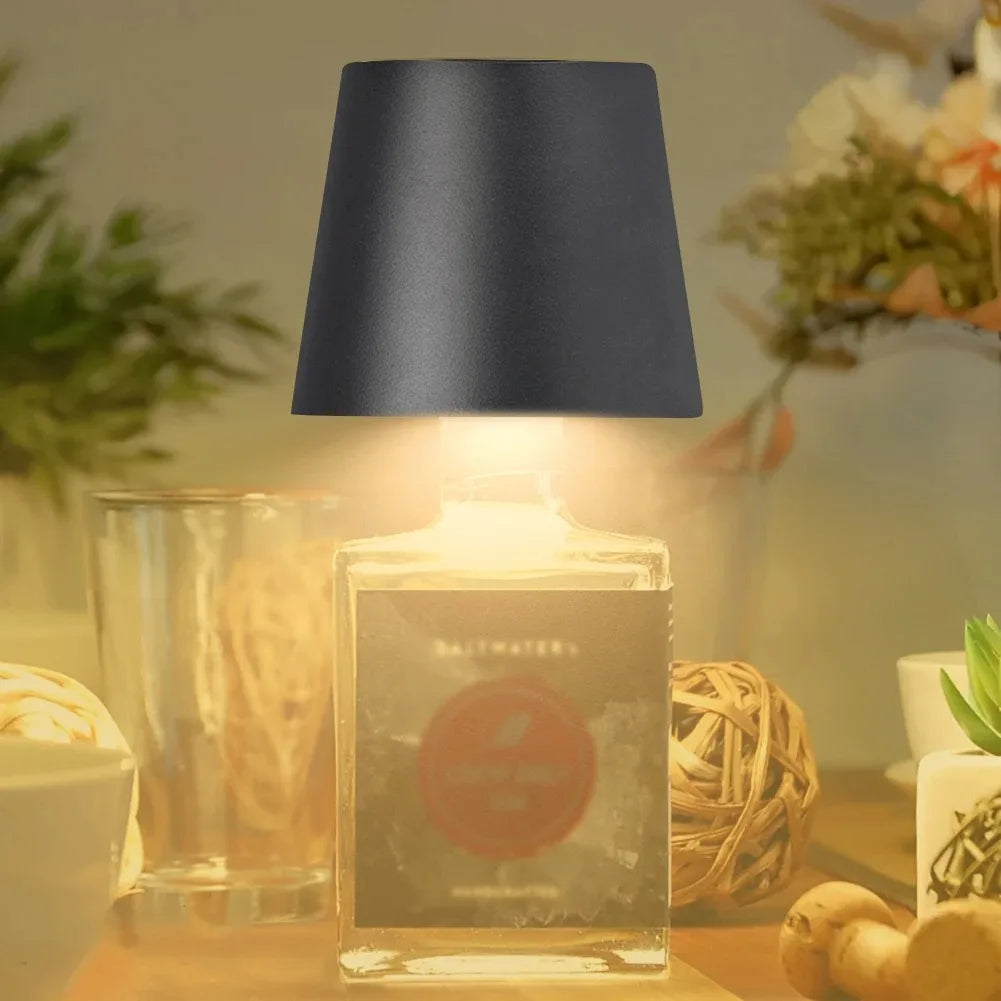 Wireless Table Lamp for Wine Bottles LED Bottle Light for Outdoor Use Touch Control Ideal for Restaurants Bars Festival Party