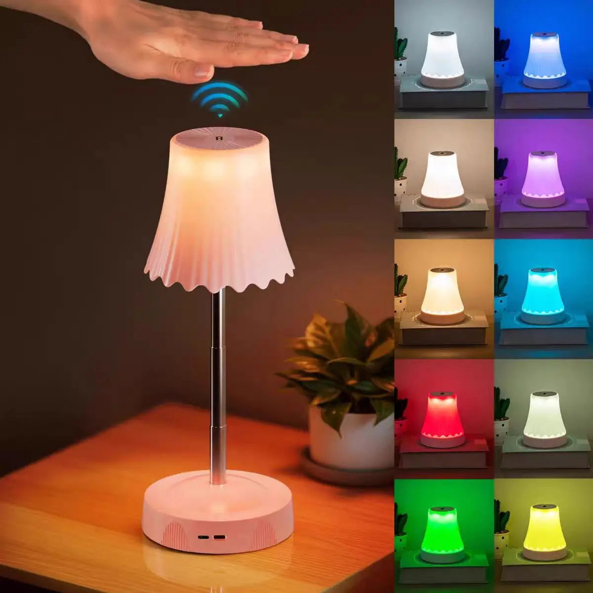 Rechargeable LED Table Lamps Touch Desk Lamp Wireless Night Light Restaurant Bar Desktop Mood Lighting Bar Decoration
