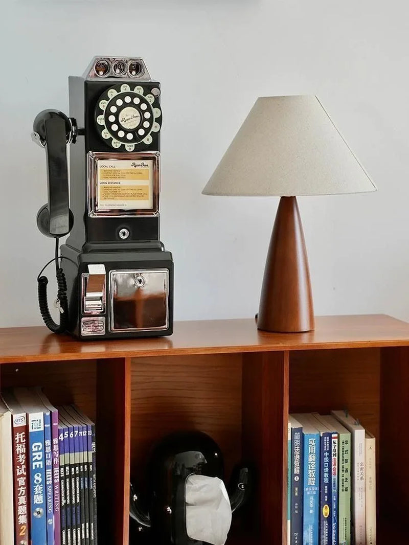 Iron-Made Retro Fabric Desk Lamp Indoor Decor Atmosphere Bedroom Bedside Living Room Tea Room Study Lamp