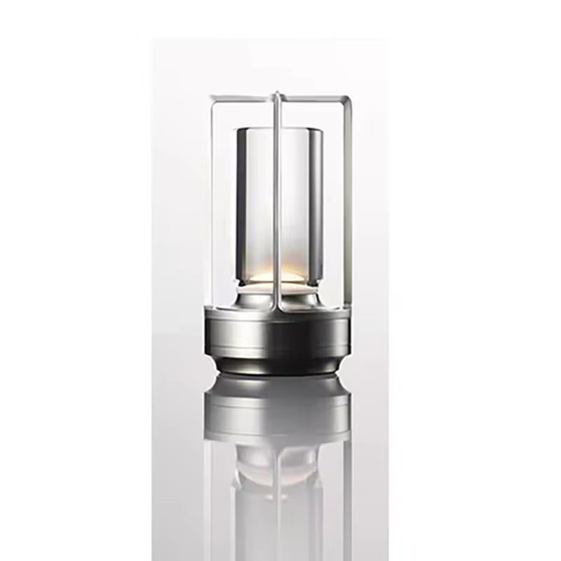 Table Lamp LED Crystal Desk Lamp Plastic Rechargeable Touch Night Light Bedroom Bedside Table Dining Room Decorative Light
