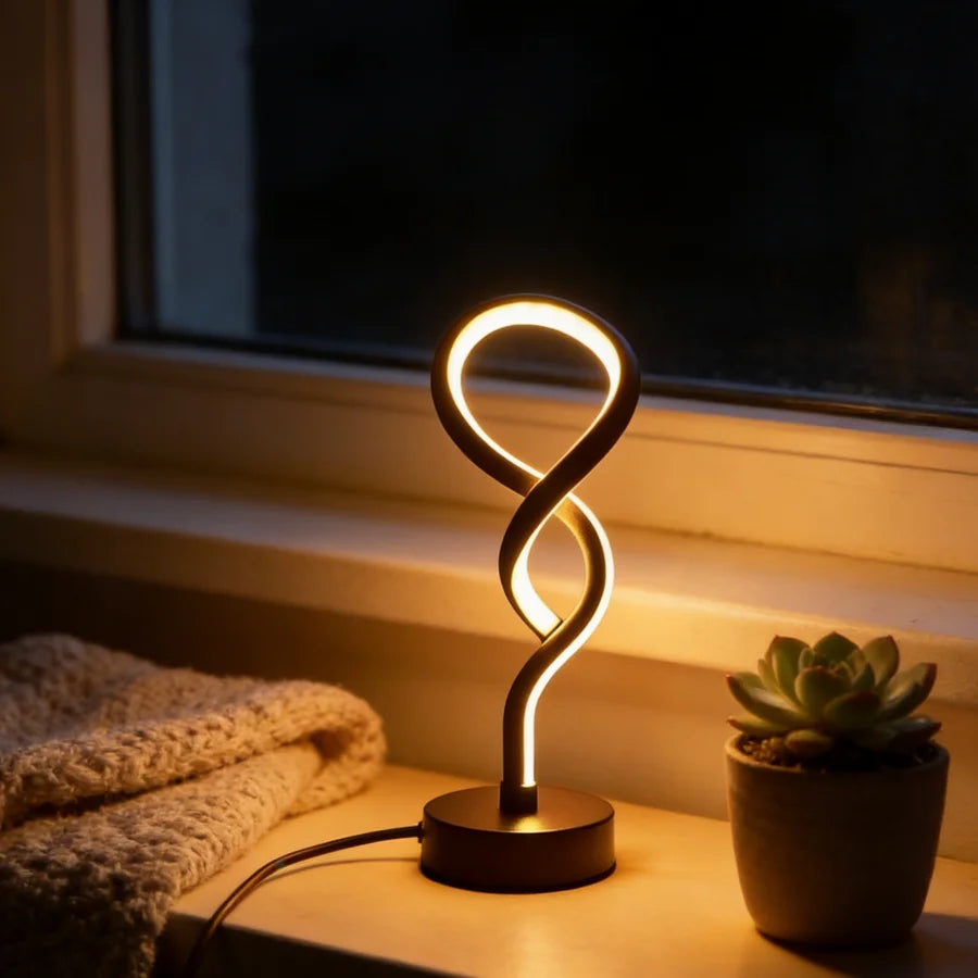 A Creative Modern Gourd Table Lamp, Offering USB Three - Color Dimming to Create Diverse Atmospheres. Perfect for Bedrooms
