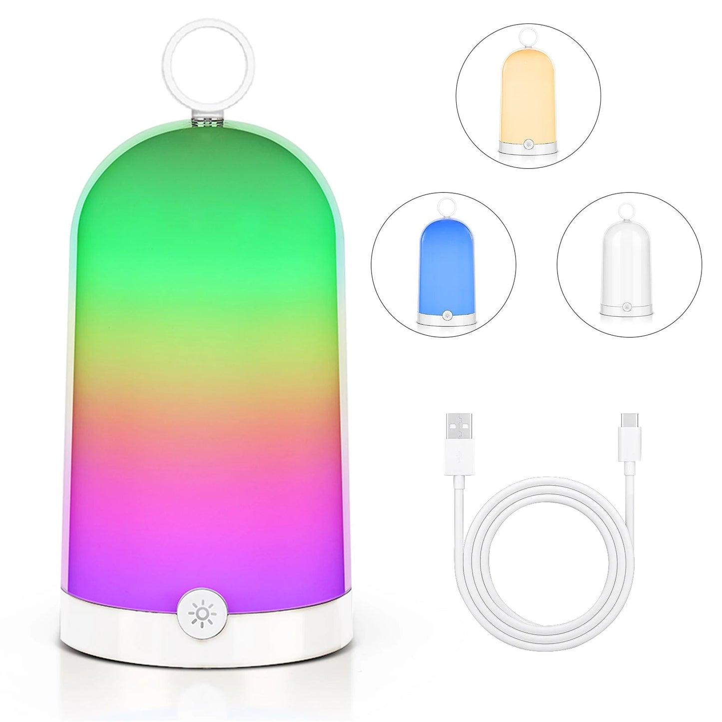 USB Rechargeable Lamp, RGB Portable Home Desk Lamp, Touch Night Light, Bar Coffee Bar Bedroom Outdoor Camping Desk Lamp