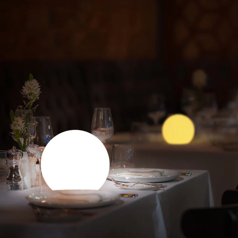 Remote Control Rechargeable Moon LED Ball Table Lamp Indoor Decorative Night Light Cordless RGB 16 Color Kitchen Home Decor