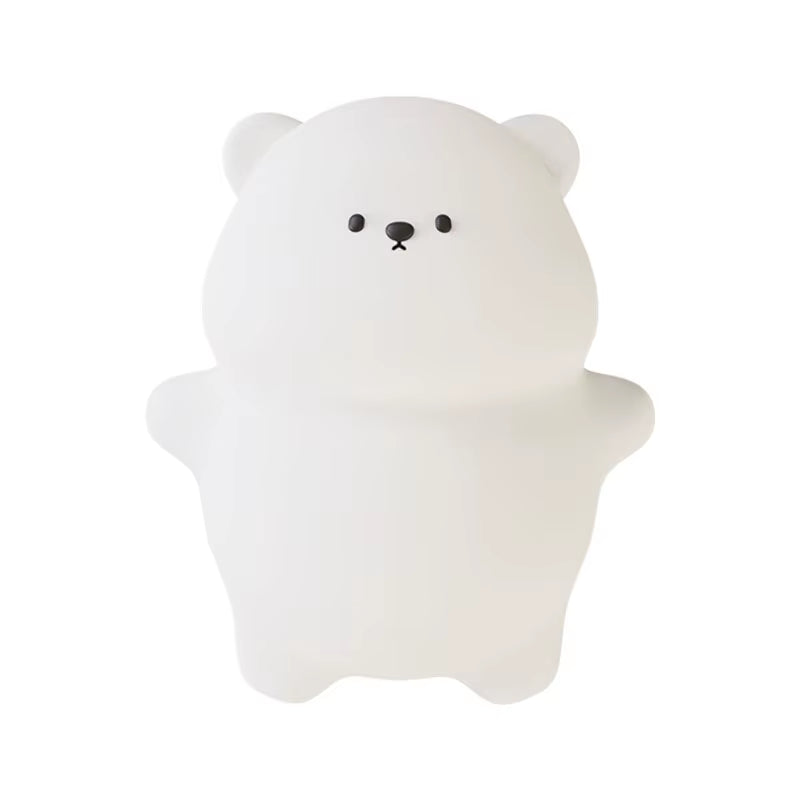 Cute Silicone Night Lamp Lying Flat Bear Desktop Decorative Light Indoor Creative Atmosphere Lamp Baby Night Lamp Children Gift