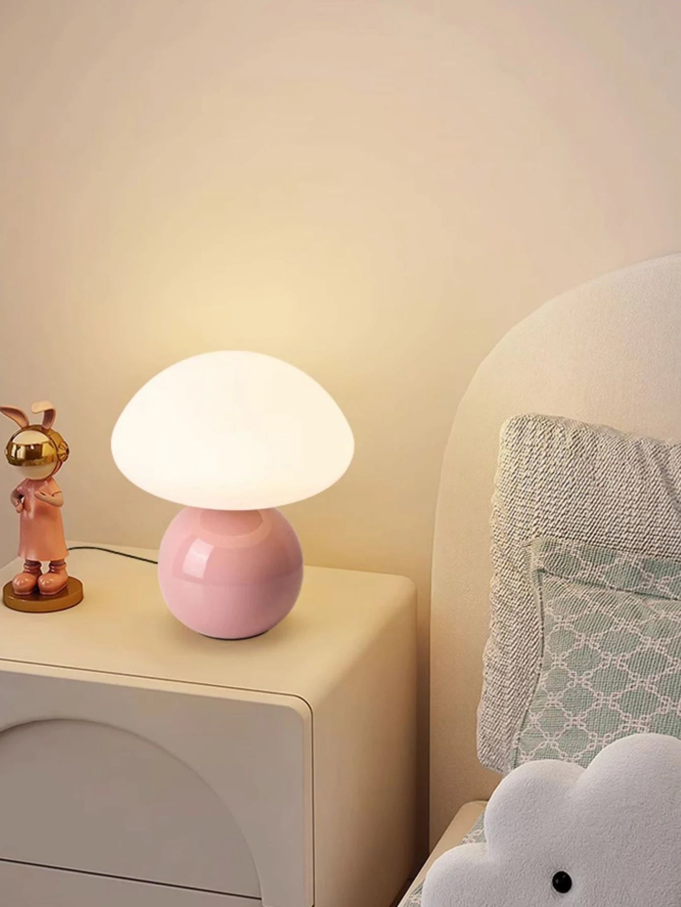 Led Table Lamp for Bedroom Lamp Bedside Table White/Pink/Red/Beige/Orange Stromatolite Moon Desk Mood Light Room Decorating Item