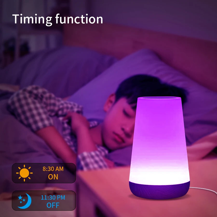 Tuya Smart Wifi LED Table Lamp RGB Colorful Dimming Timer Sleeping Touch Night Light APP Voice Control for Bedroom Table Lightin