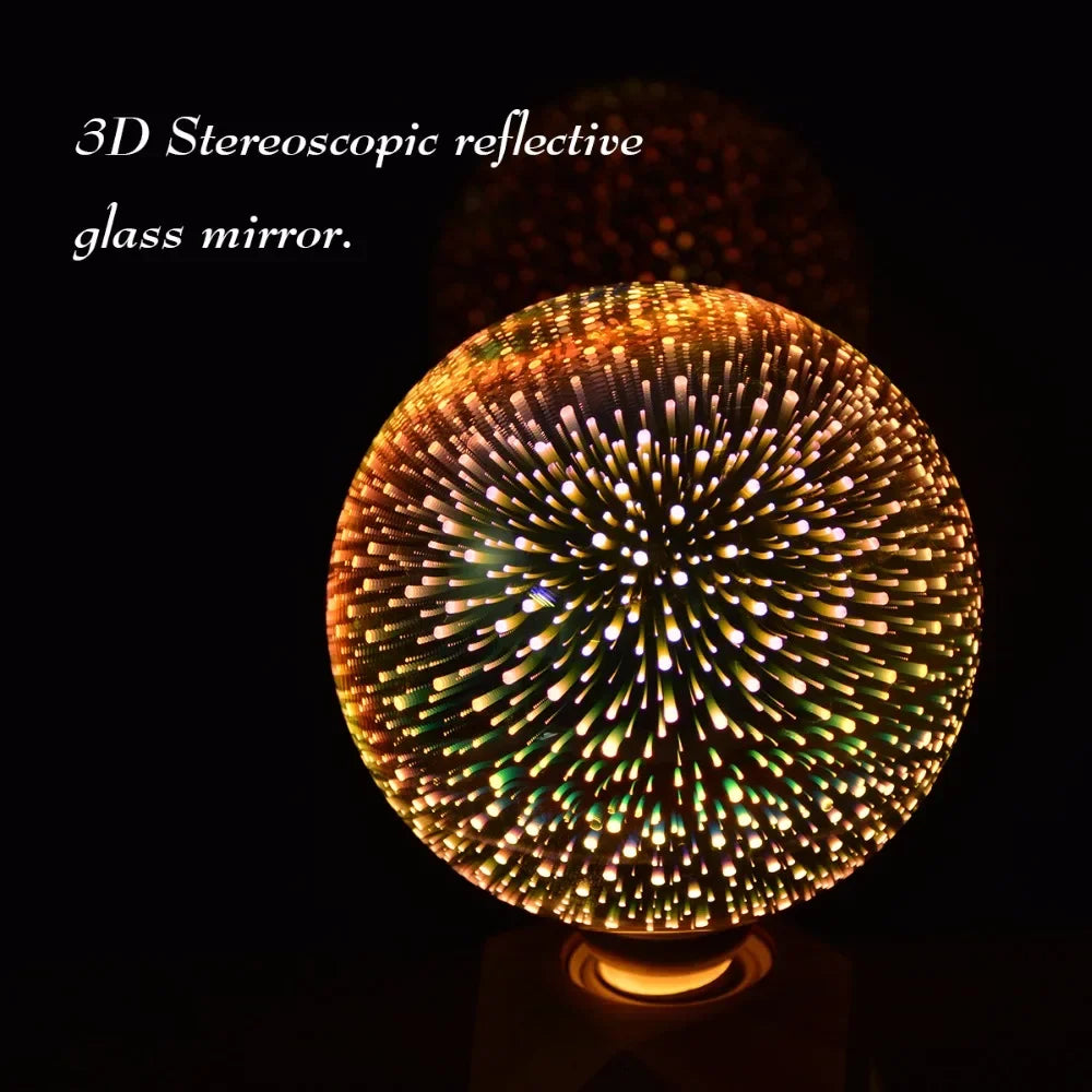 1-6Pcs Table Lamps Colorful Fire-Works Effect LED 3D Light Vintage Bulbs 3D Lamp 110V-240V Home Bar Night Light Christmas Deco