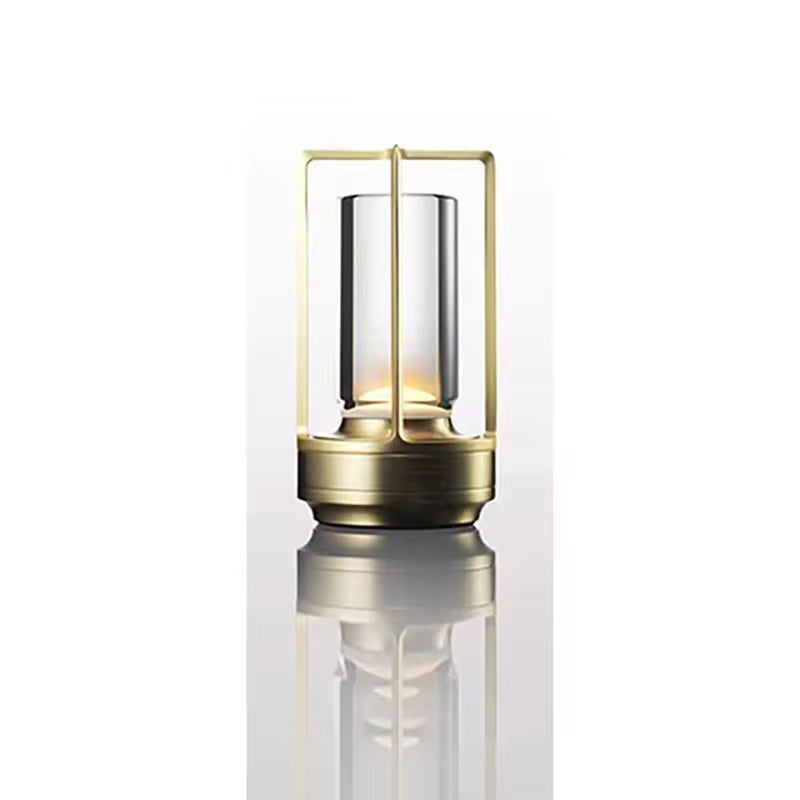 Table Lamp LED Crystal Desk Lamp Plastic Rechargeable Touch Night Light Bedroom Bedside Table Dining Room Decorative Light