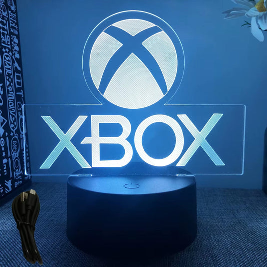Gaming Lamp 3D Night Light for XBOX Gaming Room Desk Setup Lighting Gamer Decoration on the LED Lamps Table Icon Logo Kids Gifts
