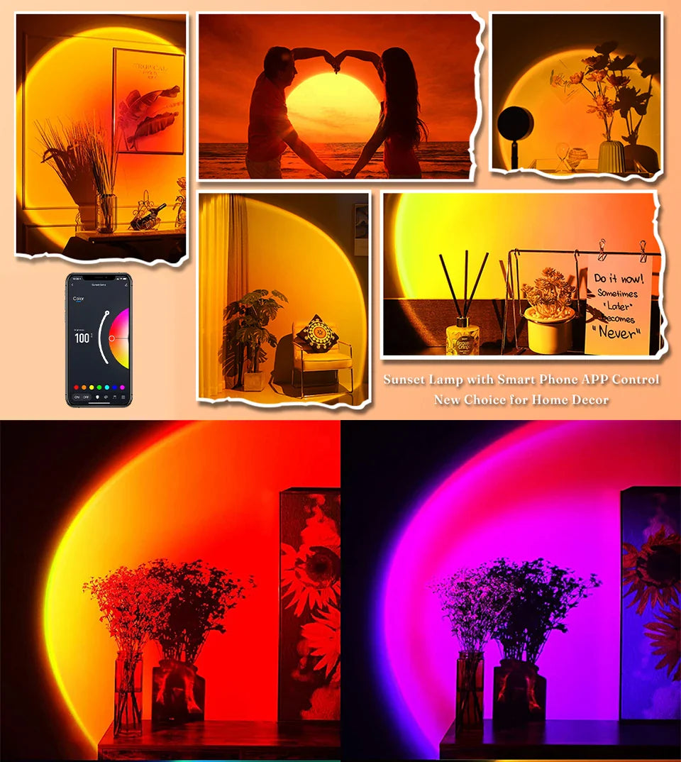 Lampe de chevet projection plafond