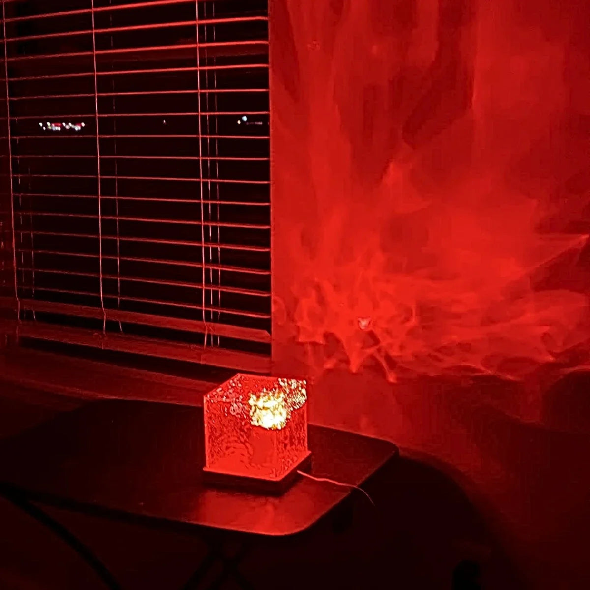 Lampe de chevet cube coloré