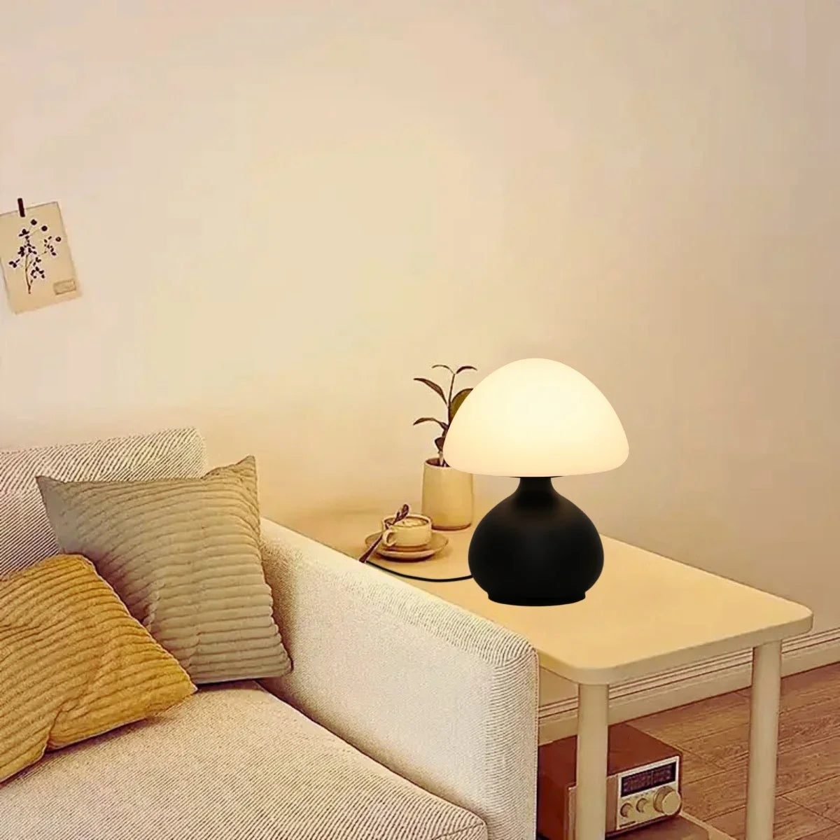 Lampe de chevet forme champignon