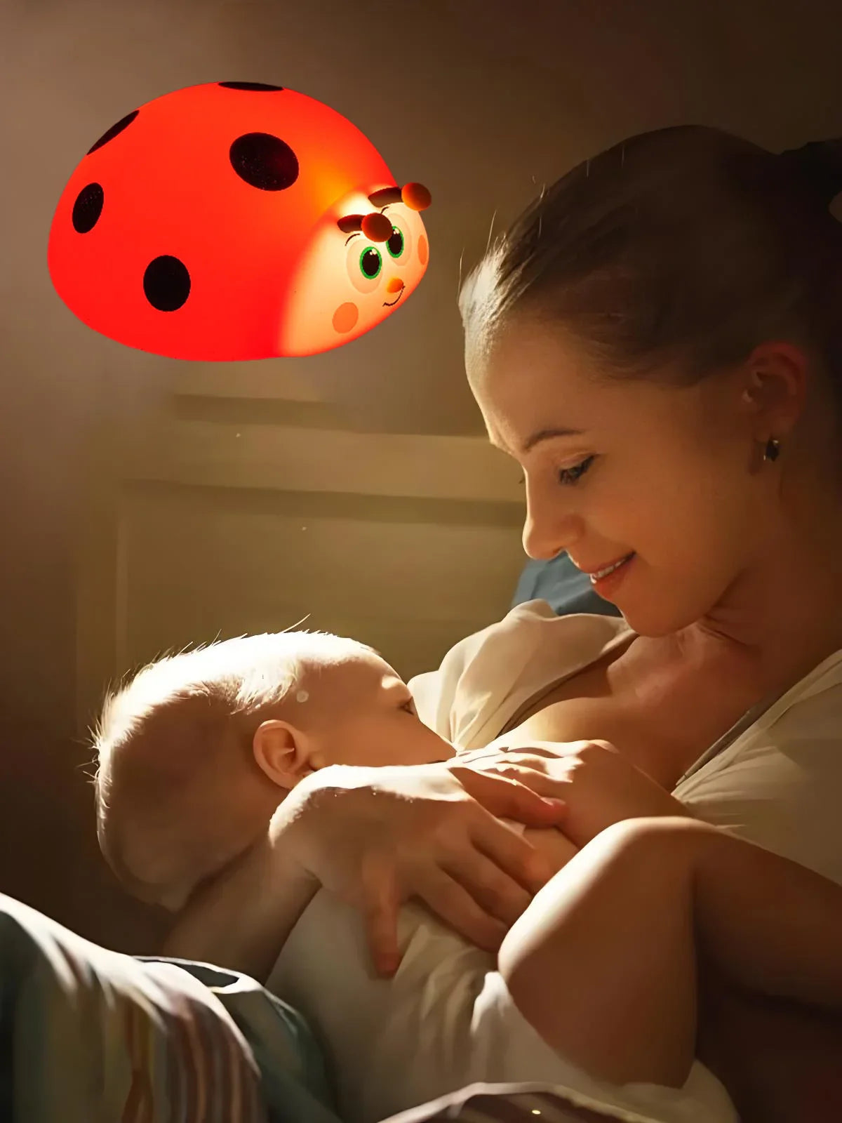 Lampe de chevet coccinelle