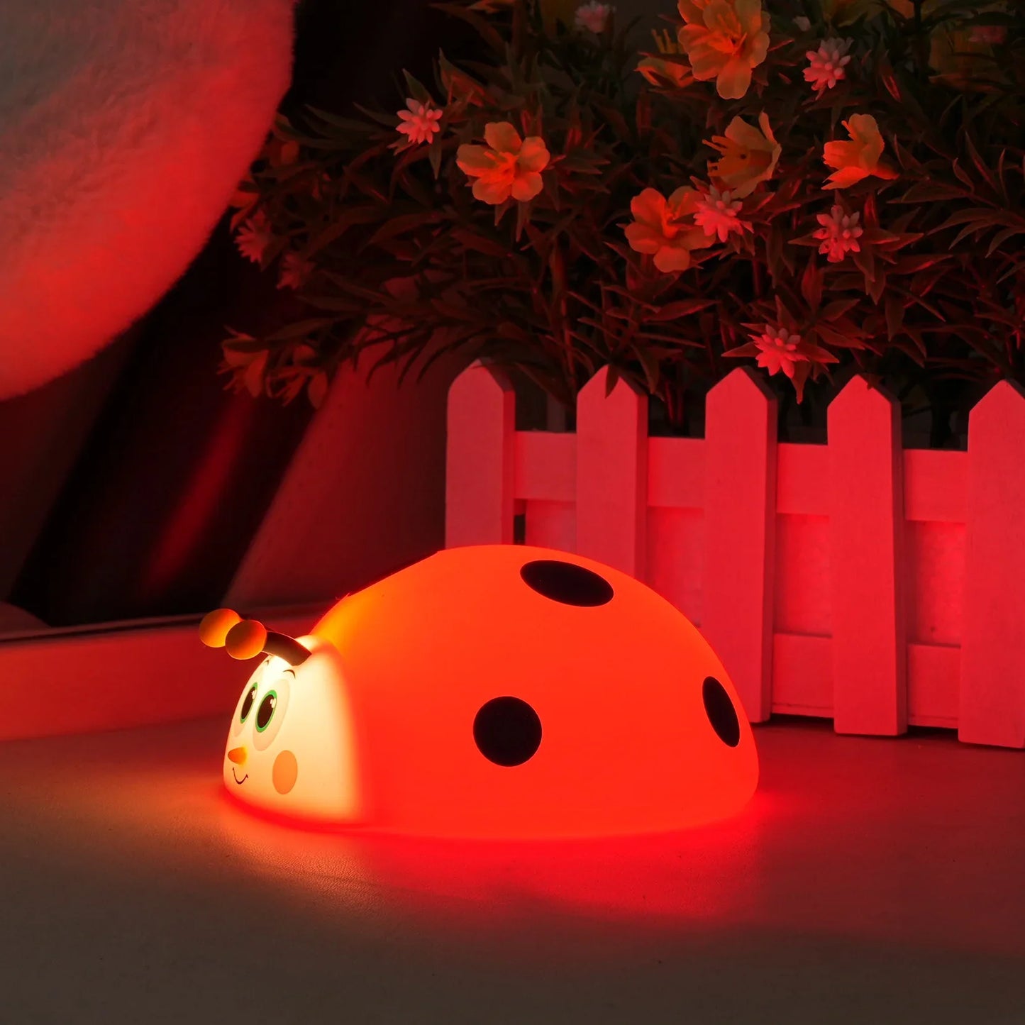 Lampe de chevet coccinelle