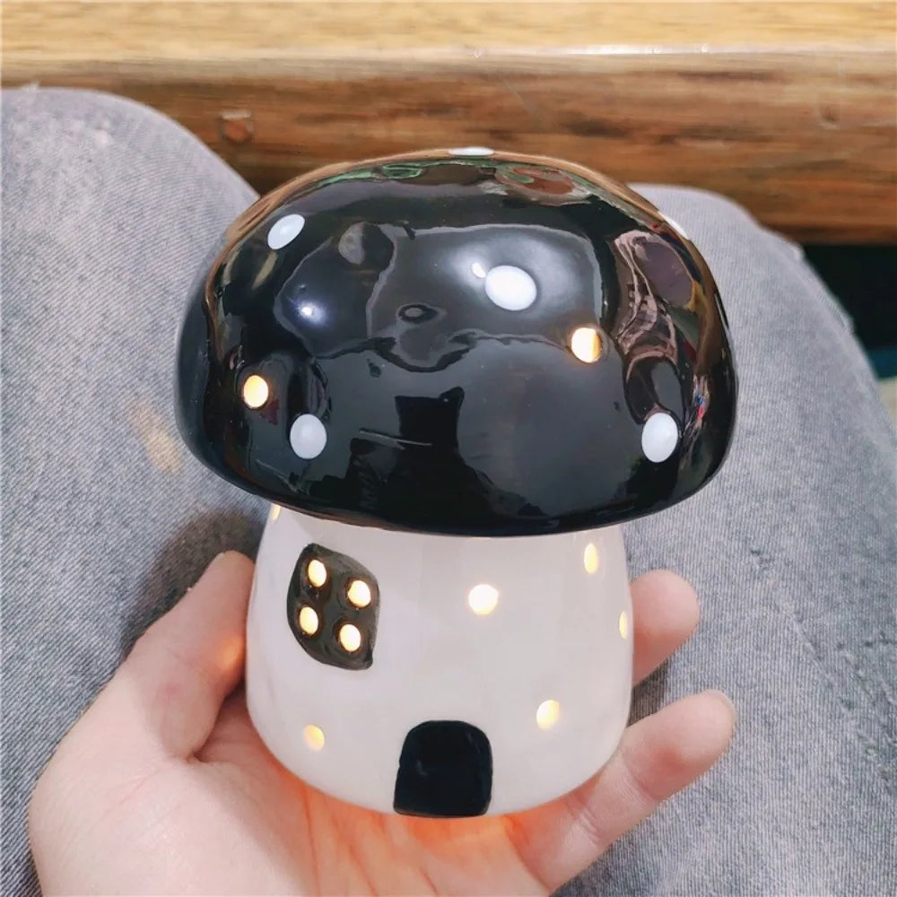 Table Decor Lamp Mushroom Night Light Eye Protection Sleeping Bedside Night Light Nordic LED Ceramic Night Light Birthday Gift