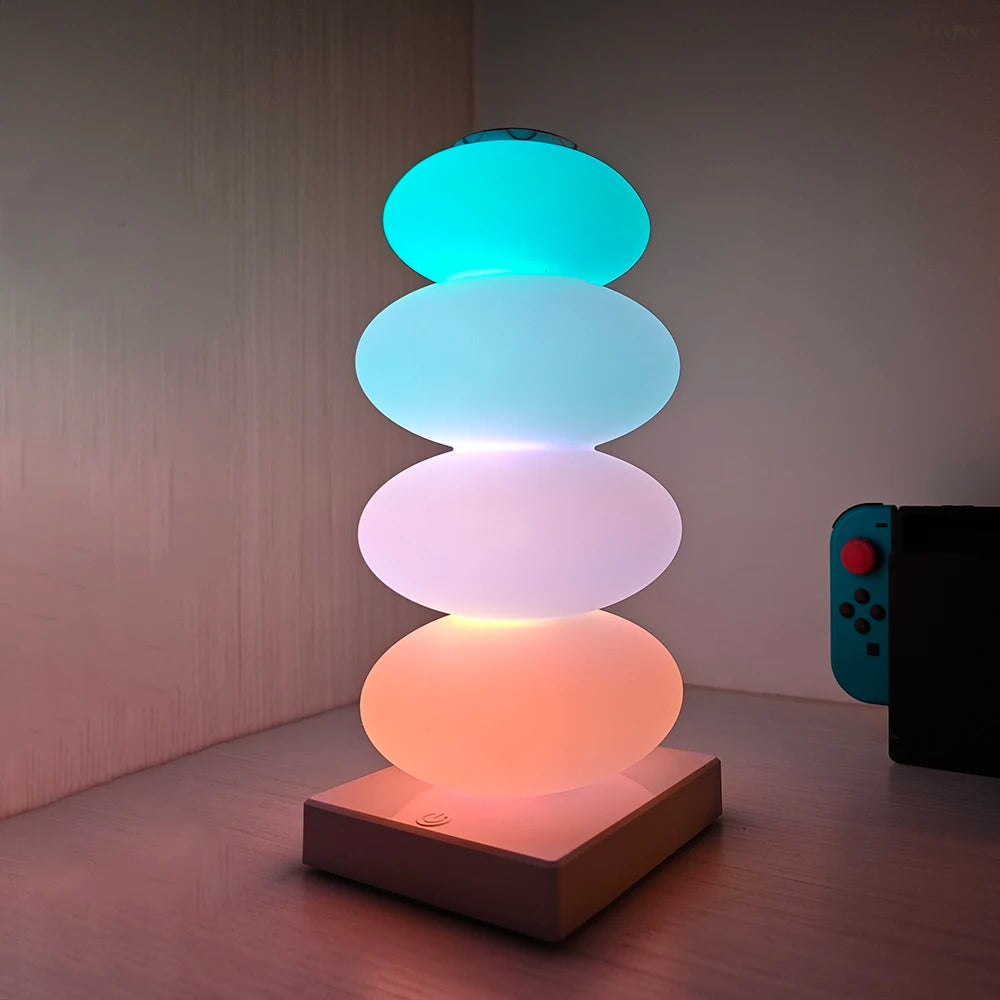 Bedside Table Decorative Light DIY RGB LED Color Changing Touch Switch Multi-Step Lamp for Bedroom Nightstand