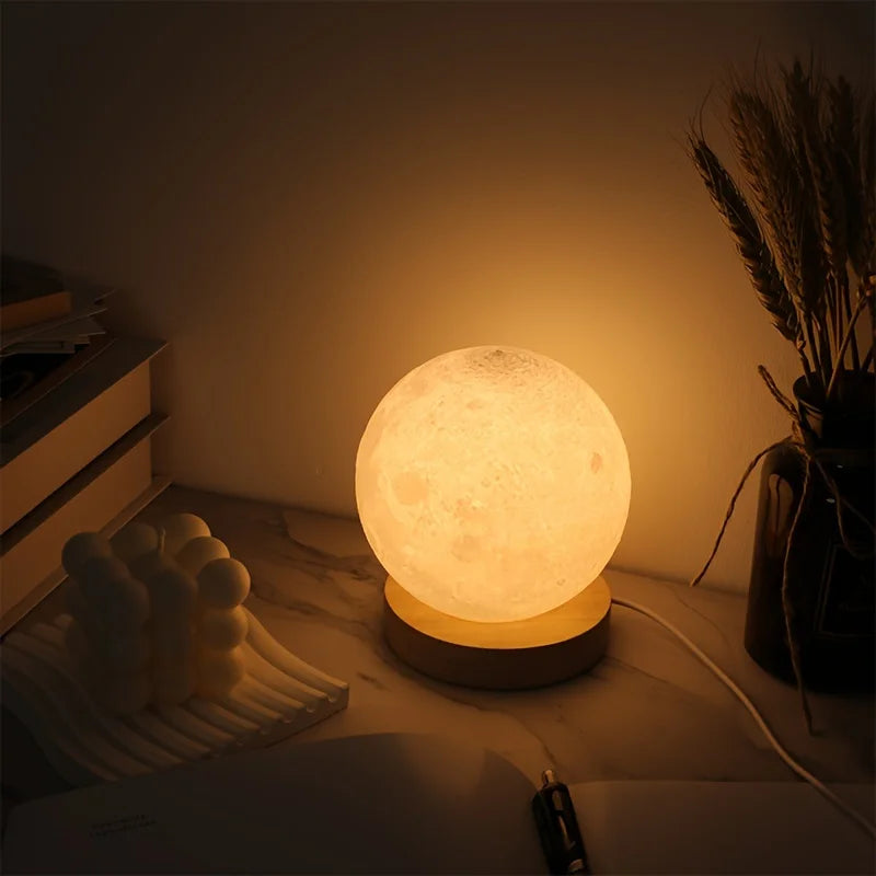 1PC Spherical Table Lamp LED Bedside Lamp Warm Warm Bedroom Nightlight Simple Atmosphere Lamp