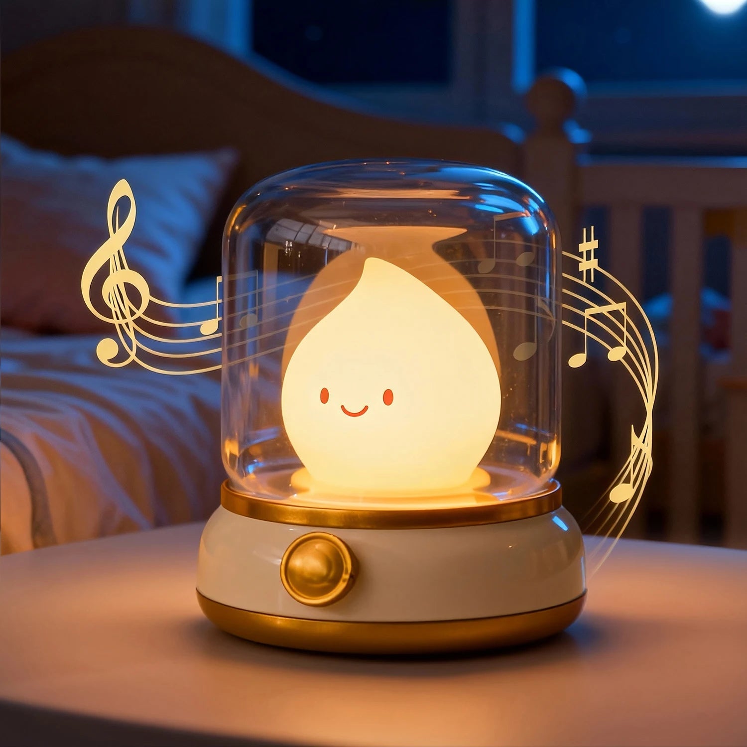 LED Flameless Candle White Noise Night Light Room Decor Lights USB Table Lamp Dimmable Bedside Lamp Camping Light Kids Xmas Gift