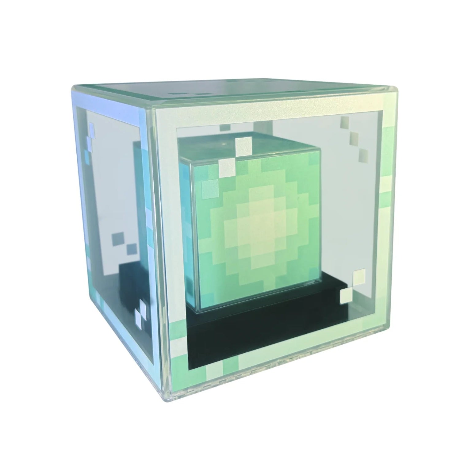 Pixel-Style Beacon Lamp Desktop Night Light Glowing Computer Atmosphere Game Ornament Gift Rechargeable Decorative Illumination