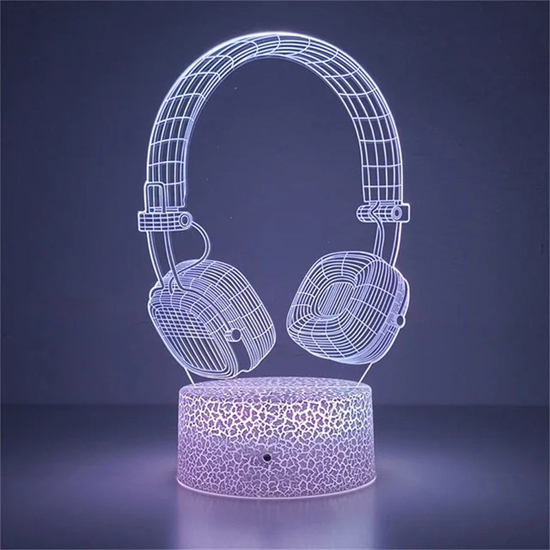 3D Led Lamp Gaming Room Light Games Nightlight Gaming Table Lamp for Children Headphones Game Zone Lights Home Decor Gift