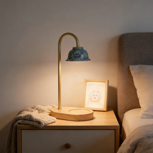 Ceramic Desk Lamp USB Powered Three-Color Lights Table Lamp Dimmable Brightness Night Light Bedside Lamp for Bedroom Home