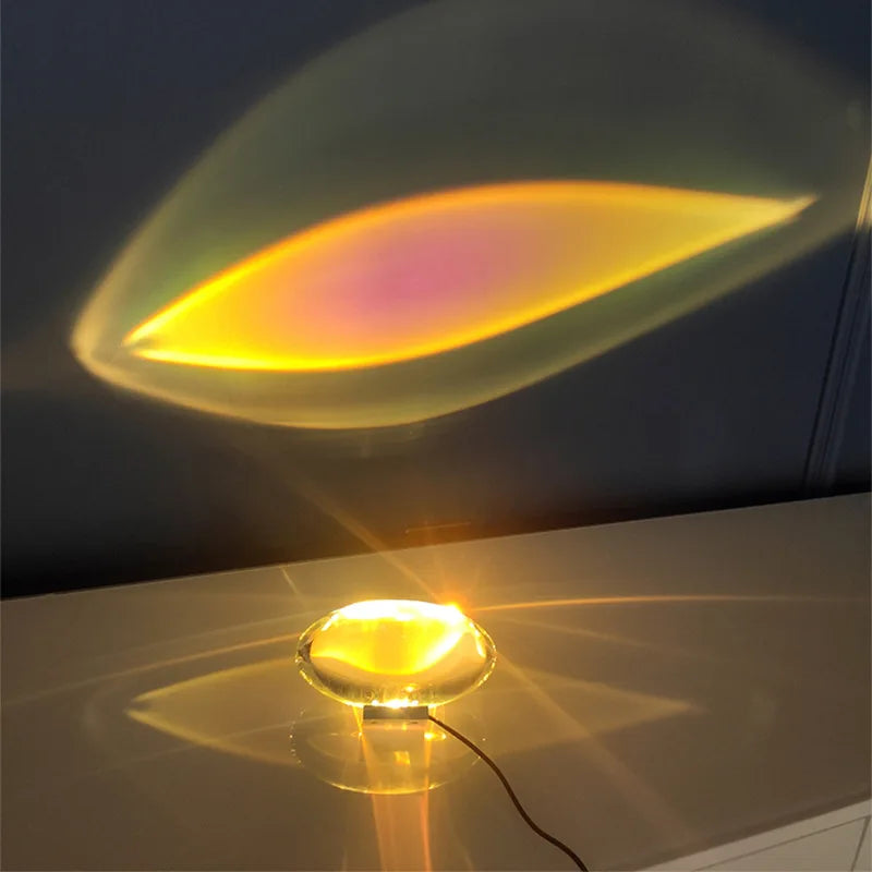 Italian Designer Table Lamp Led Crystal Eye of the Sky Free Shipping Egg-Shaped Lamps Living Bedroom Decor Light Night Projector